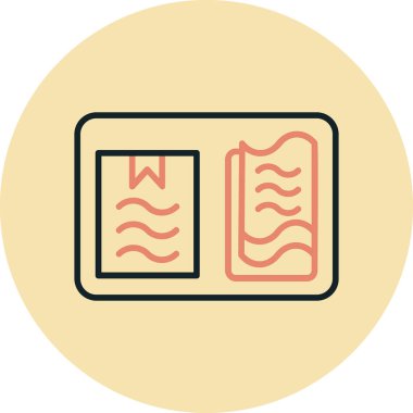 kitap simgesi vektör illüstrasyonu