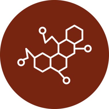 Molekül simgesi. Web için molekül vektör simgelerinin özet çizimi