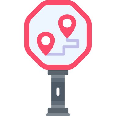 gps harita konumu simgesi doldurulmuş dış hat biçimi