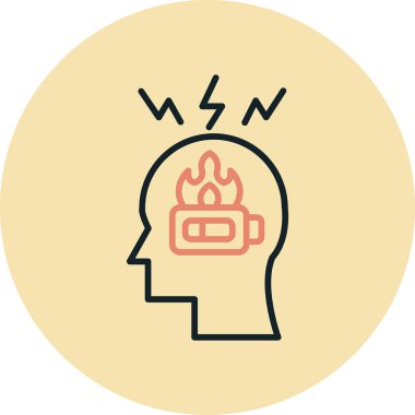 Bir insan kafası simgesinin vektör illüstrasyonu