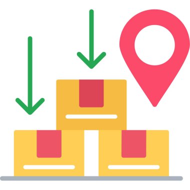 dağıtım konumu konumu simgesi