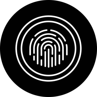 parmak izi ikonu vektör illüstrasyonu