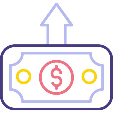 Para için. Web simgesi basit illüstrasyon