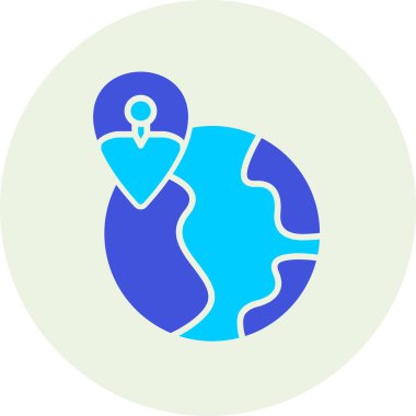 Küre. Web simgesi basit illüstrasyon