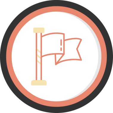 bayrak vektör simgesi modern basit illüstrasyon