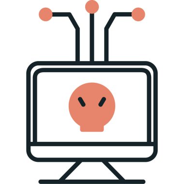 Televizyon. Web simgesi basit illüstrasyon