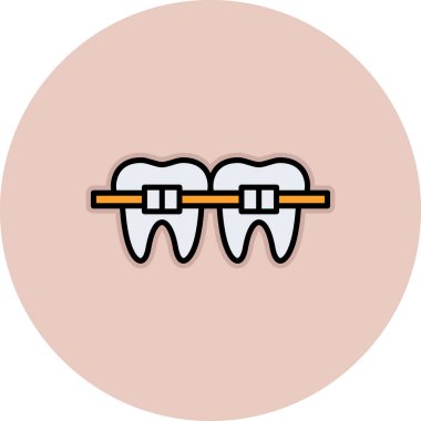 Diş simgesi vektör illüstrasyonu