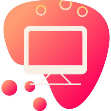 Bilgisayar. Web simgesi basit illüstrasyon