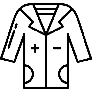 Ceket simgesi, vektör illüstrasyonu