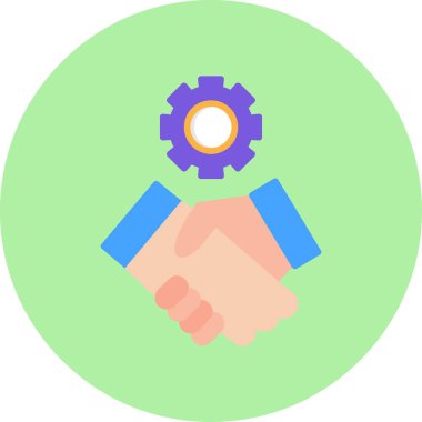 takım çalışması düz vektör simgesi