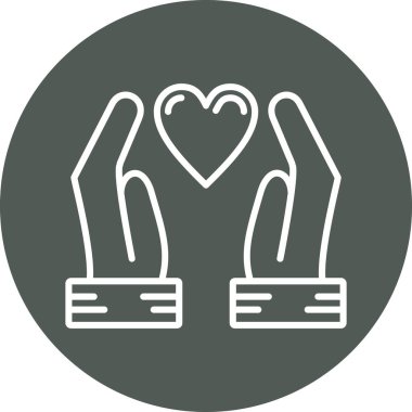 Kalp simgesinin vektör illüstrasyonu