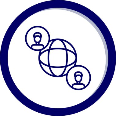 Sosyal medya simgesinin vektör illüstrasyonu