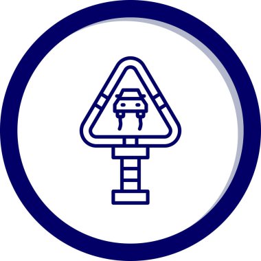 Yol işareti simgesi, vektör illüstrasyon tasarımı