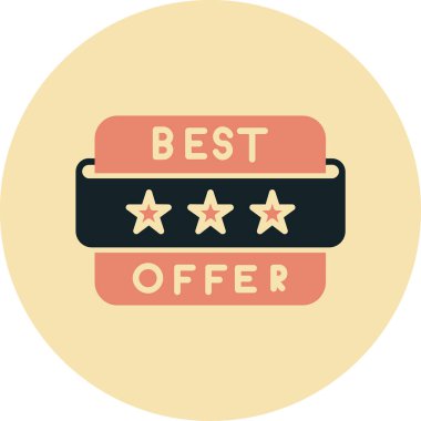 Moda tasarım arka planında en iyi teklif simgesi