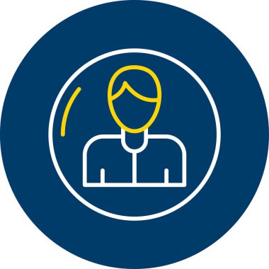 Bir insan simgesinin vektör illüstrasyonu