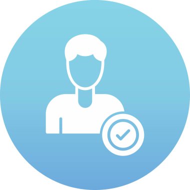 Avatar man simgesi, vektör illüstrasyon tasarımı