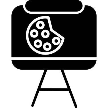 Pizza yemek vektör simgesi