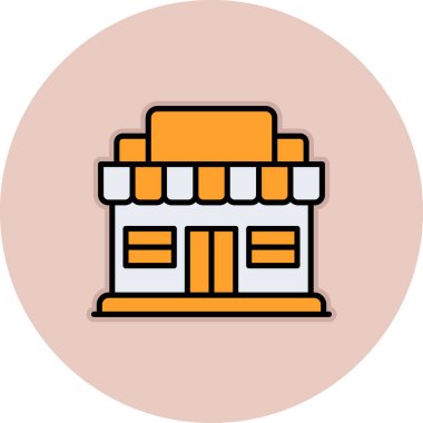 Dükkan. Web simgesi basit illüstrasyon