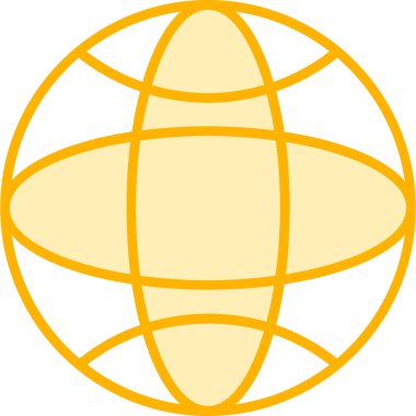 Gezegen. Web simgesi basit tasarım