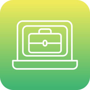 Evrak çantası simgesinin vektör illüstrasyonu