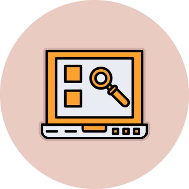 Ara. Web simgesi basit illüstrasyon