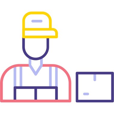 Mühendis işçi simgesi vektör çizimi çizimi