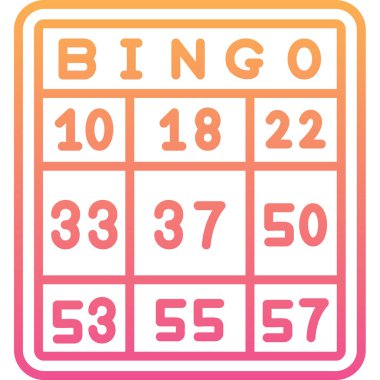 oyun bingo vektör çizimi