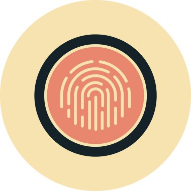 modada izole edilmiş arka planda parmak izi simgesi