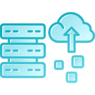 Bulut hesaplama sunucusu izole edilmiş ikon vektör illüstrasyon tasarımı