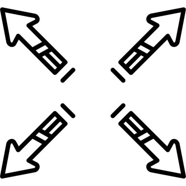 Oklar. Web simgesi basit illüstrasyon