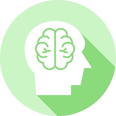 Beyin. Web simgesi basit illüstrasyon