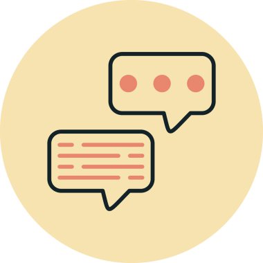 Konuş. Web simgesi basit illüstrasyon