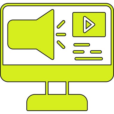 video simgesi vektör illüstrasyonu