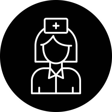 Doktor. Web simgesi basit illüstrasyon