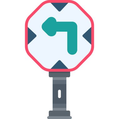 Yol işareti simgesi. vektör illüstrasyonu