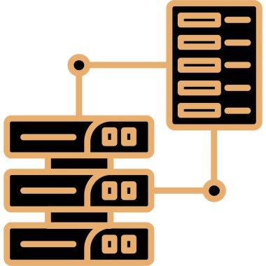 ağ sunucusu. Web simgesi basit illüstrasyon