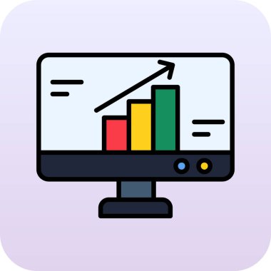 Dizüstü bilgisayar simgesi vektör çizimi ile grafik