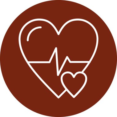 Kalp. Web simgesi basit illüstrasyon