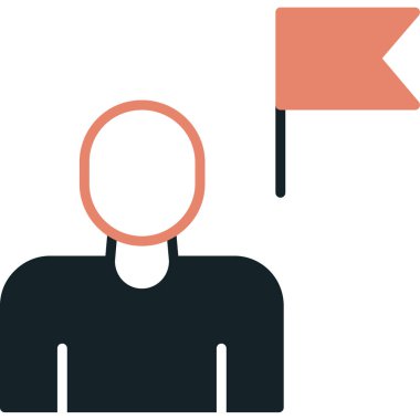 Bir insan simgesinin vektör illüstrasyonu