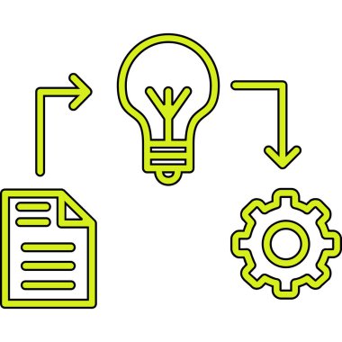 fikir simgesi, illüstrasyon tasarımı