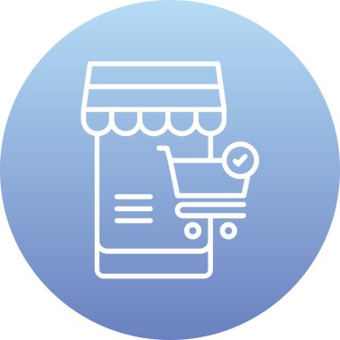 Alışveriş. Web simgesi basit tasarım