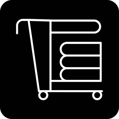 Alışveriş arabası simgesi, vektör illüstrasyonu