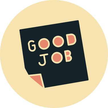 iyi iş vektör simgesi beyaz arkaplanda izole