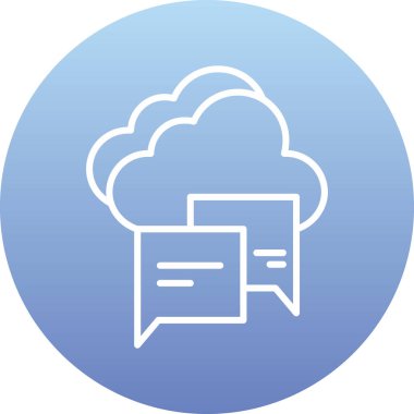 Bulut. Web simgesi basit illüstrasyon