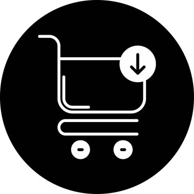 Alışveriş arabası simgesinin vektör çizimi