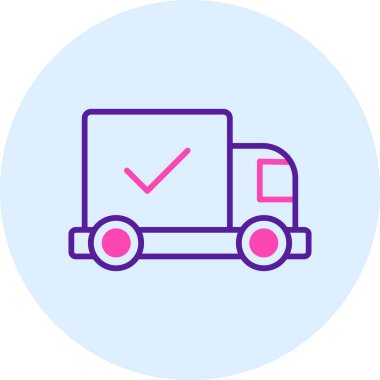 Kamyon. Web simgesi basit illüstrasyon