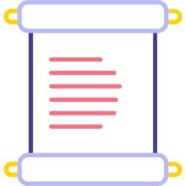 Belge. Web simgesi basit illüstrasyon