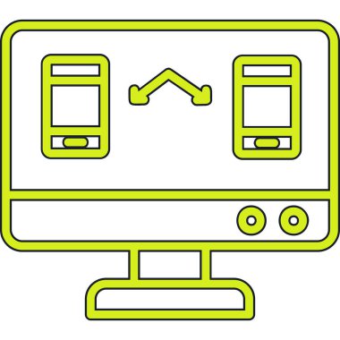 TV resimlerinin basit vektör simgesi