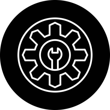 Modern b 'nin vektör illüstrasyonu vites simgesinden yoksun