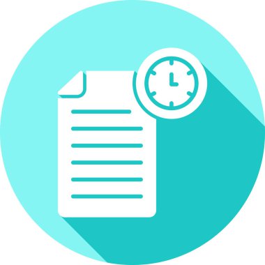 Saat simgesi, vektör illüstrasyonu